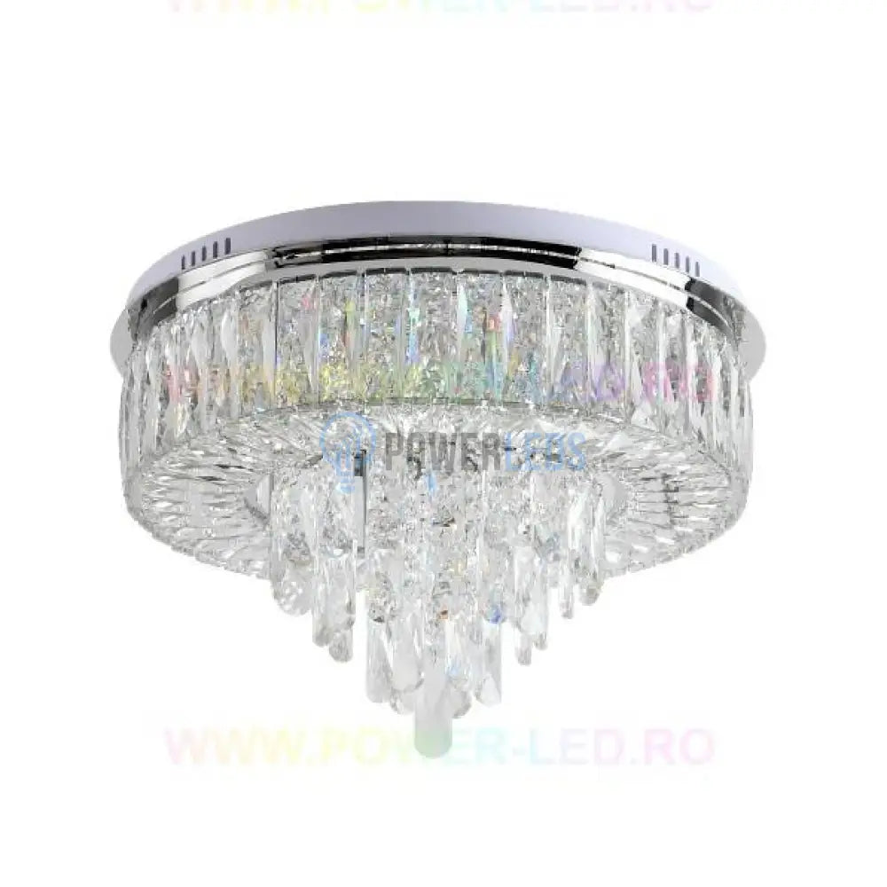 Lustra Led 100W Elegance Circle Maxi Cristal Telecomanda Lighting Fixtures