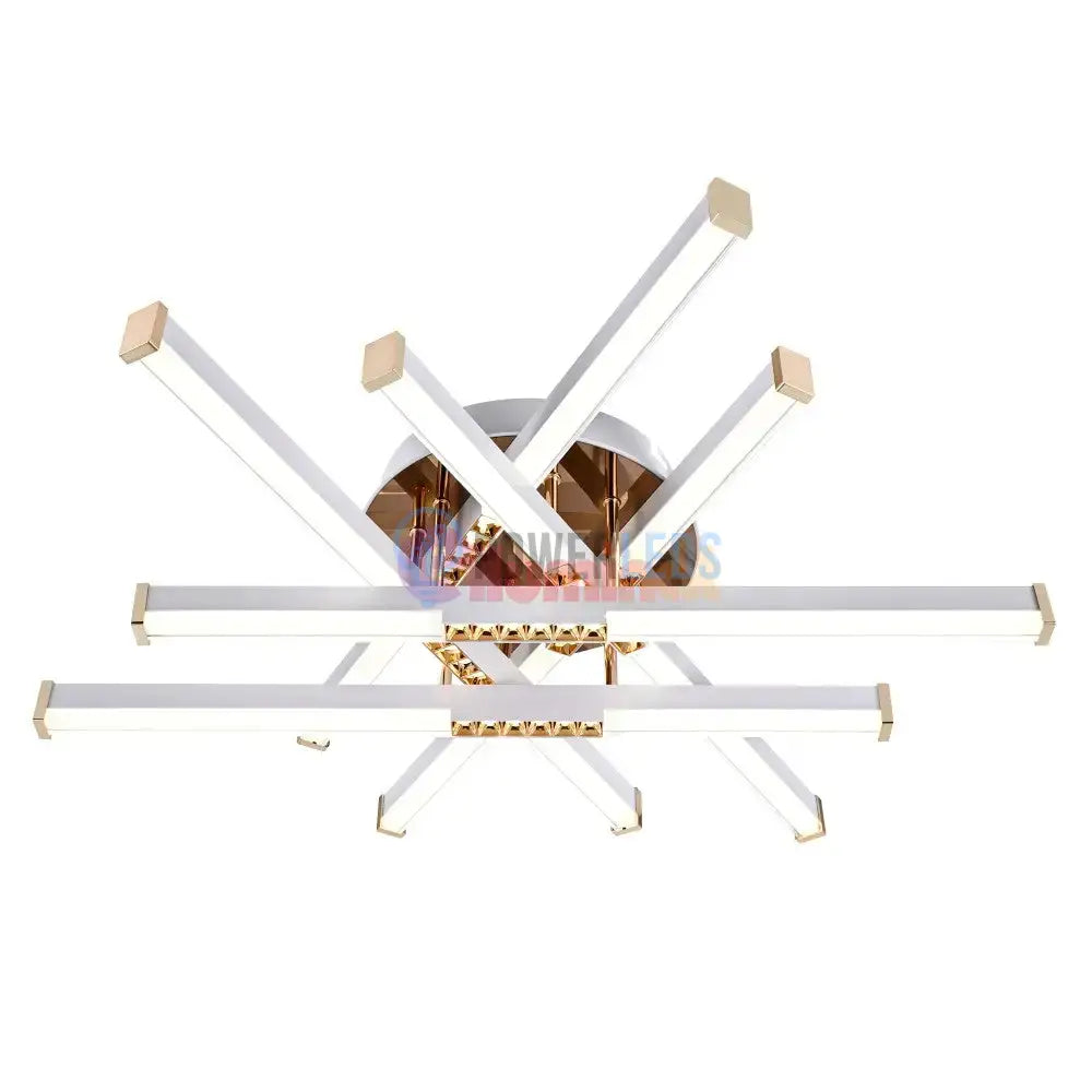 Lustra LED FERGA LINES Gold Echivalent 700W Telecomanda AURIE / 60CM / MINIMALIST DESIGN Lighting Fixtures