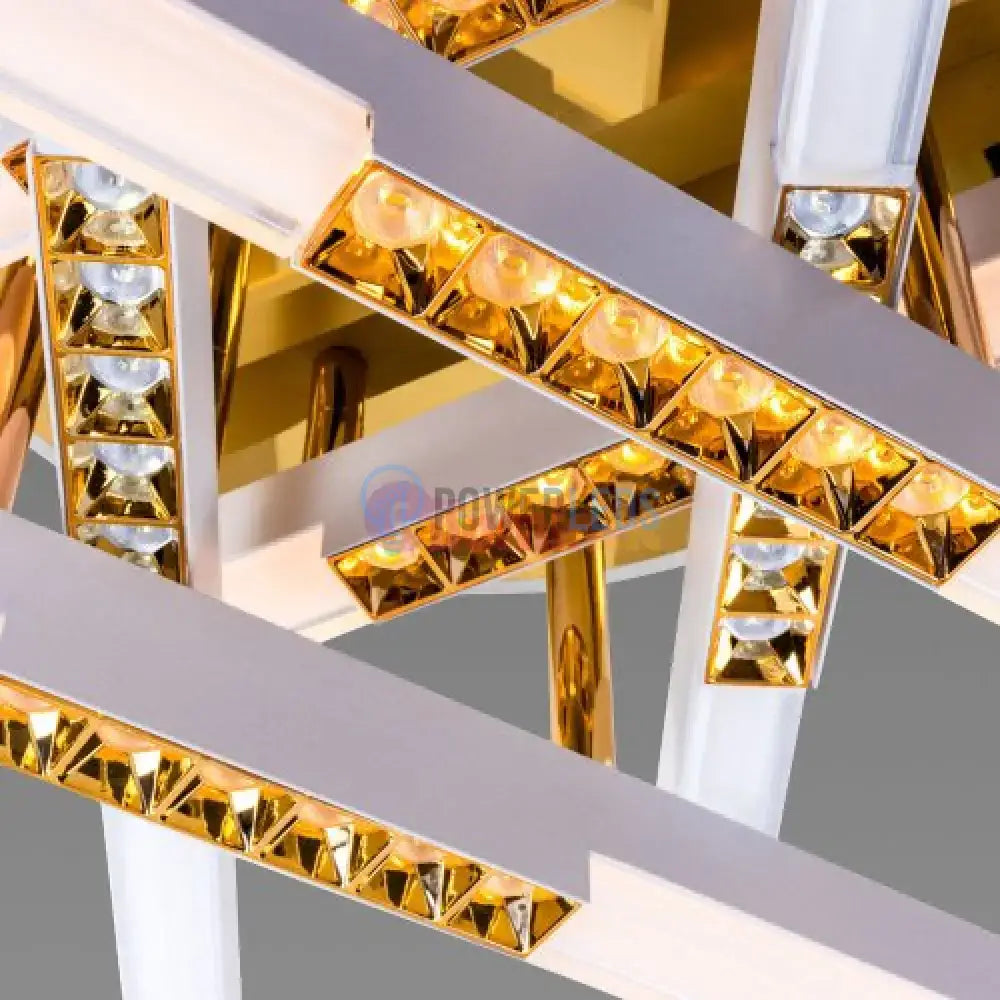 Lustra LED FERGA LINES Gold Echivalent 700W Telecomanda AURIE / 60CM / MINIMALIST DESIGN Lighting Fixtures