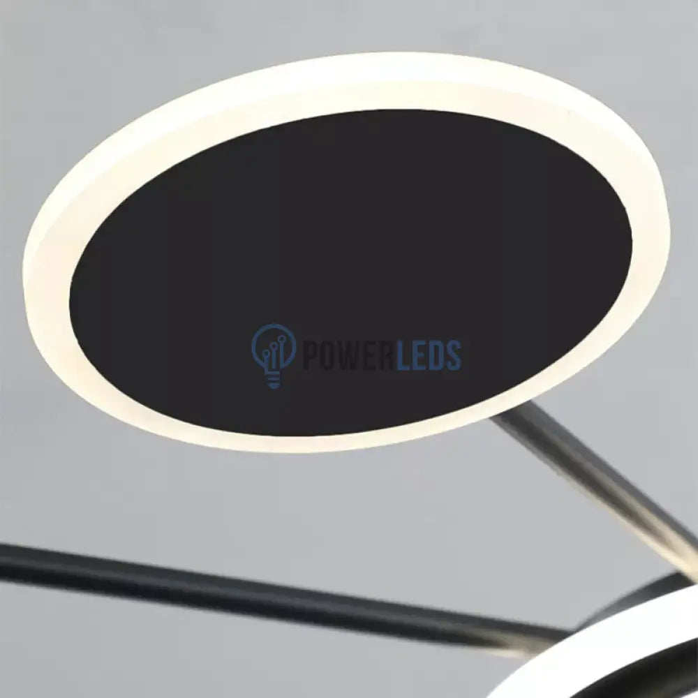 Lustra Led Gambit Black 4 + 4 + 1 Brate Reglabile Echivalent 600W Telecomanda Led Ceiling Light