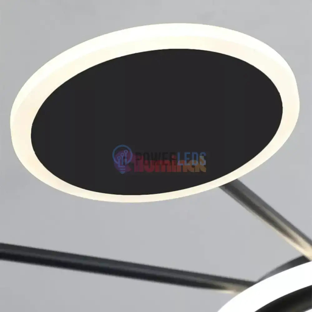 Lustra LED Gambit Black 6+6+1 Brate reglabile Echivalent 800W Telecomanda powerleds.ro