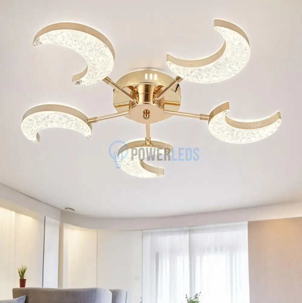 Lustra Led Halfmoon Gold Echivalent 400W Lighting Fixtures
