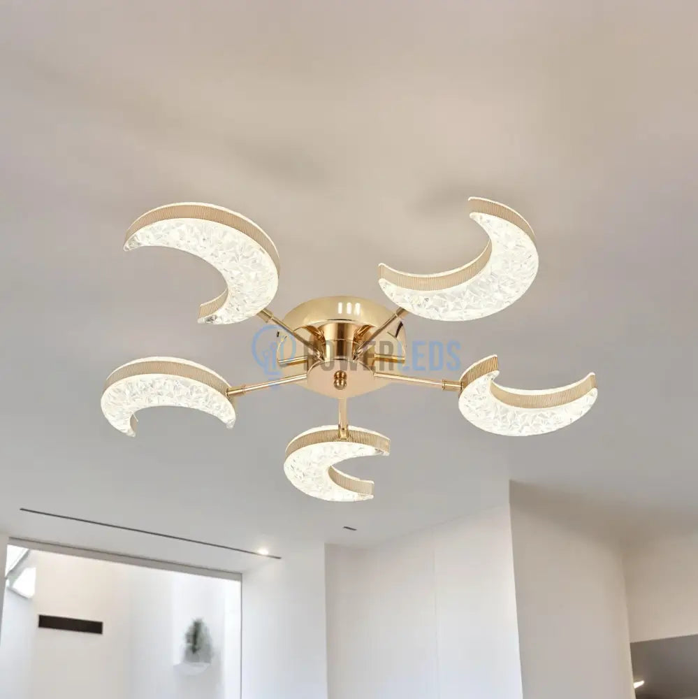 Lustra Led Halfmoon Gold Echivalent 400W Lighting Fixtures