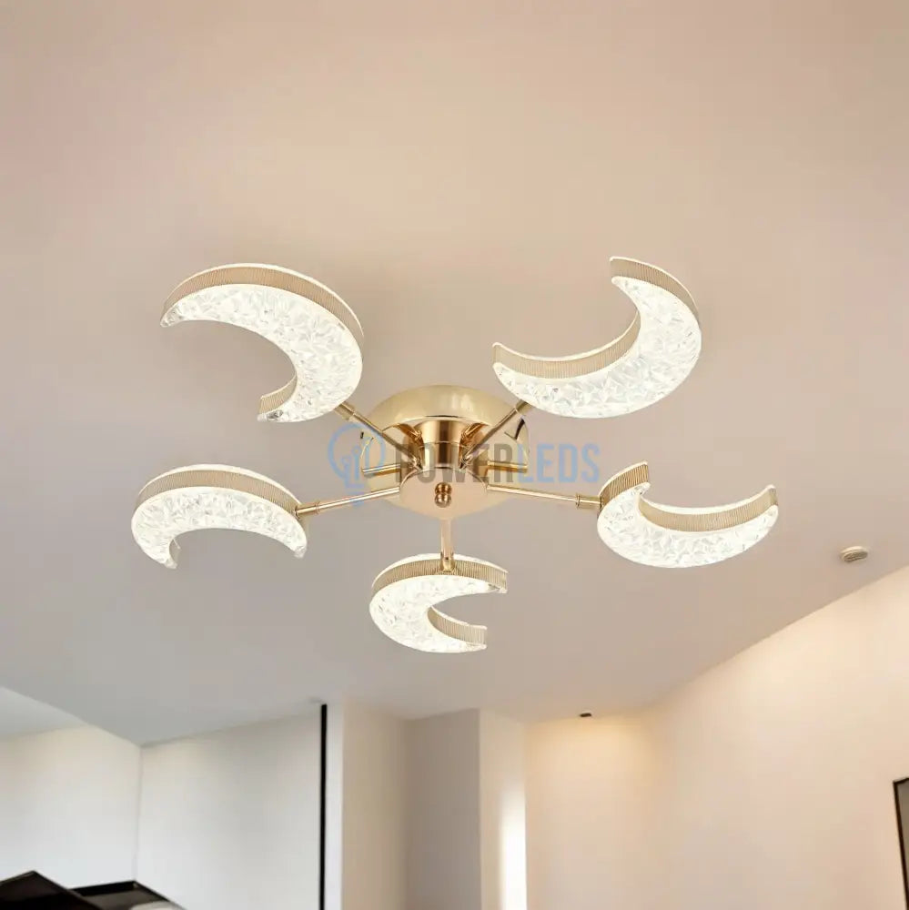 Lustra Led Halfmoon Gold Echivalent 400W Lighting Fixtures