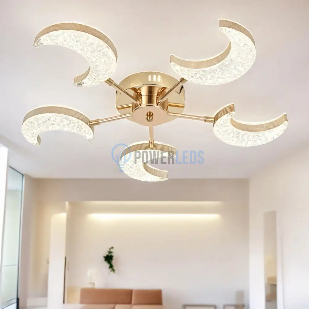 Lustra Led Halfmoon Gold Echivalent 400W Lighting Fixtures