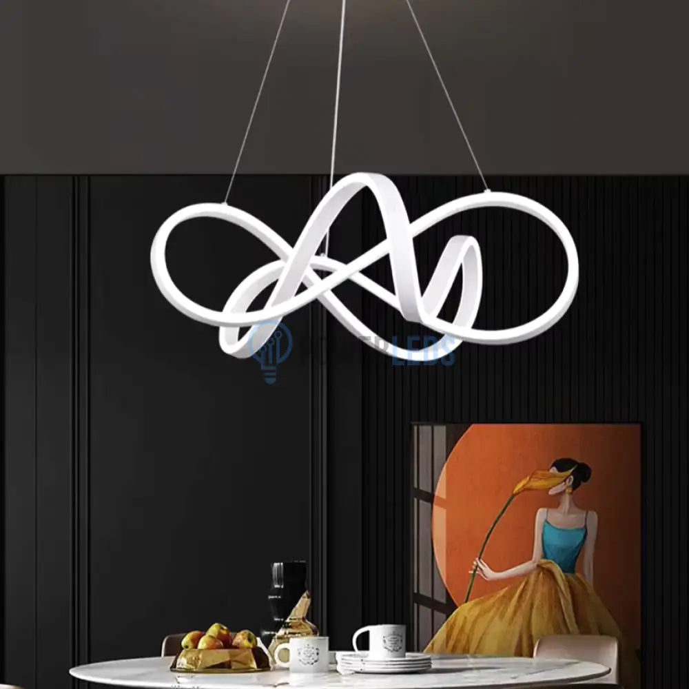 Lustra Led Infinity King Alb Echivalent 1000W Telecomanda Chandeliers