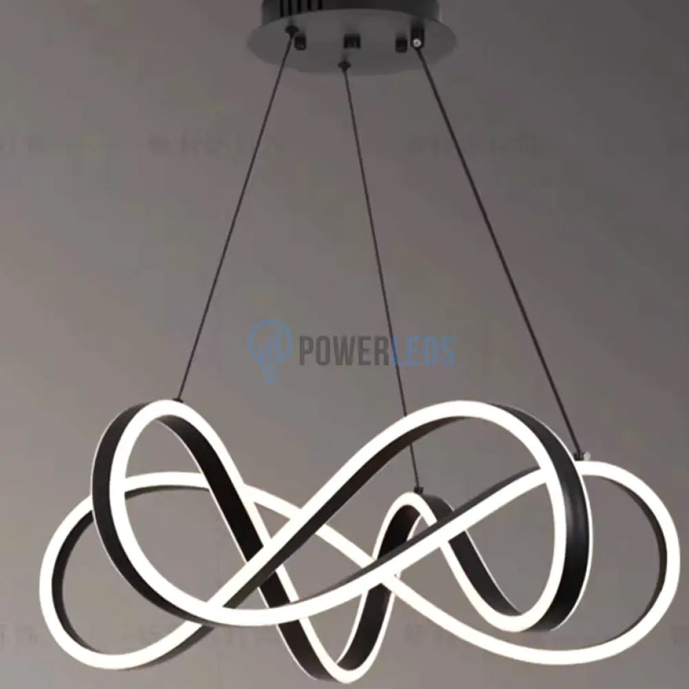 Lustra Led Infinity King Black Echivalent 1000W Telecomanda Chandeliers