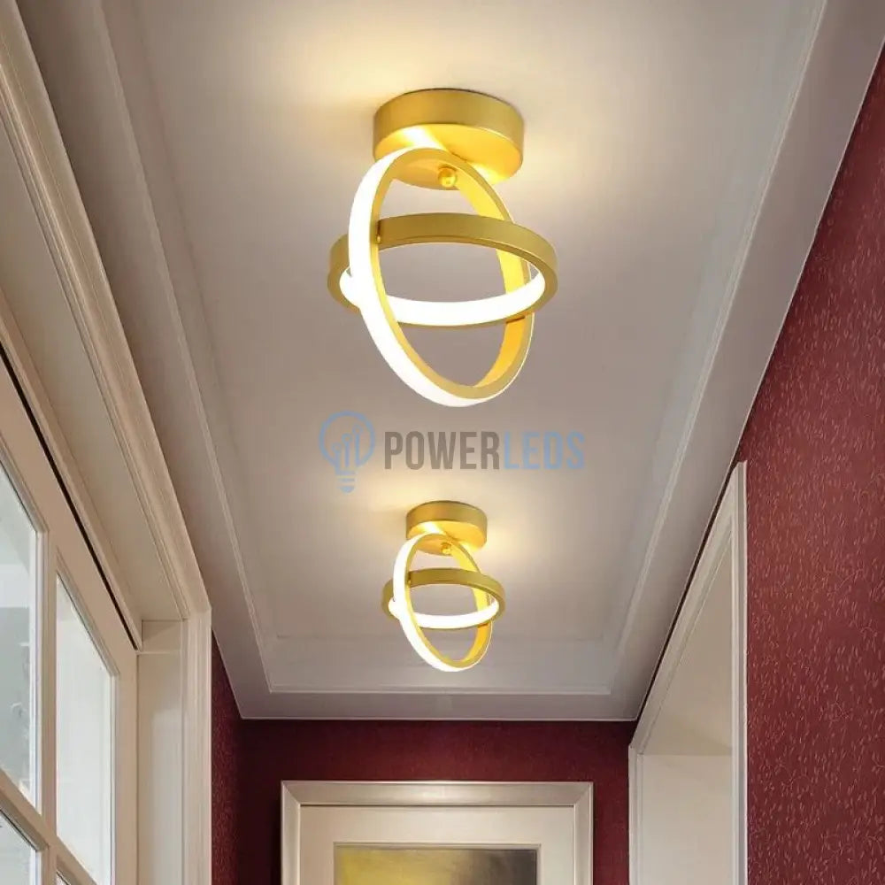 Lustra Led Infinity Rings Gold Echivalent 200W Led Ceiling Light