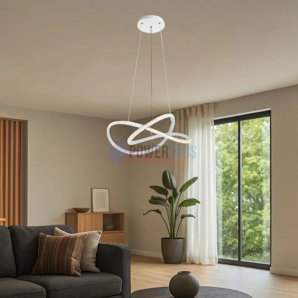 Lustra LED Infinity White Suspendata Echivalent 500W Telecomanda ALBA / SUSPENDATE / 60CM Lighting Fixtures