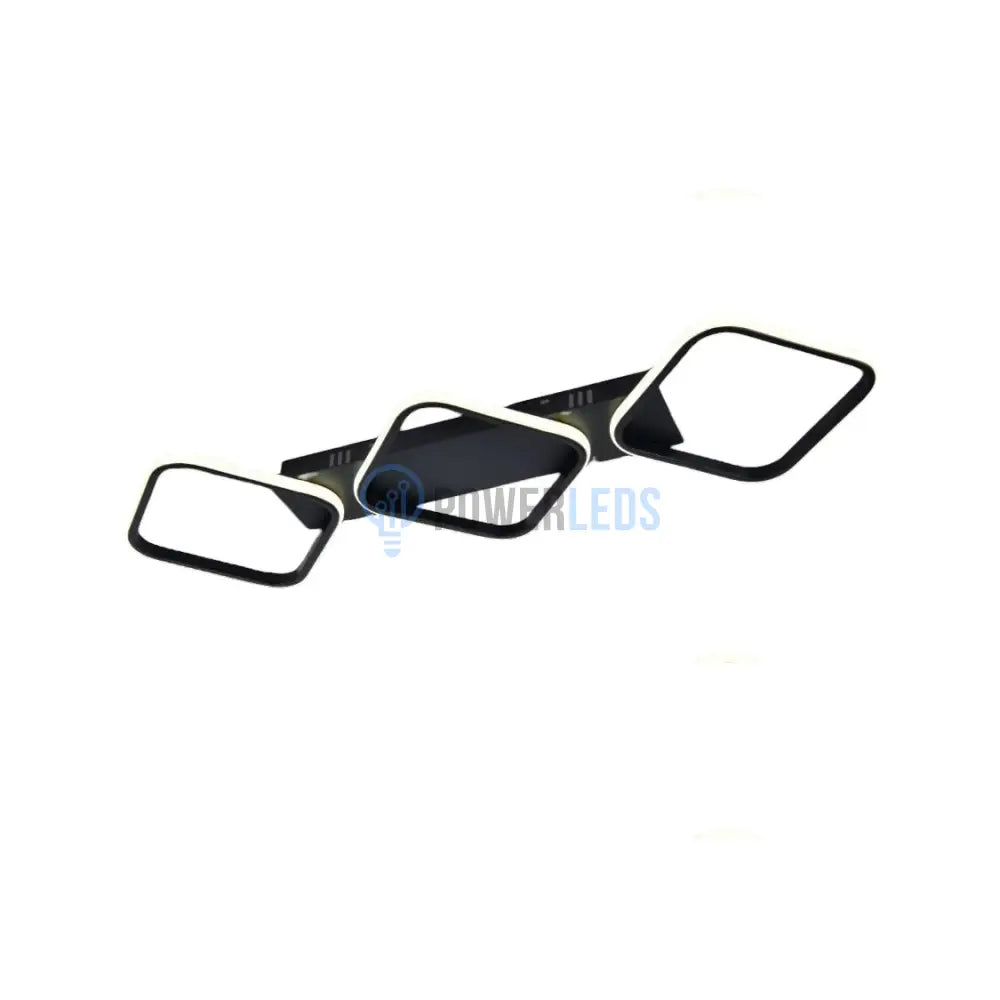 Lustra LED 3 Square Design Black Telecomanda 77206/3 powerleds.ro