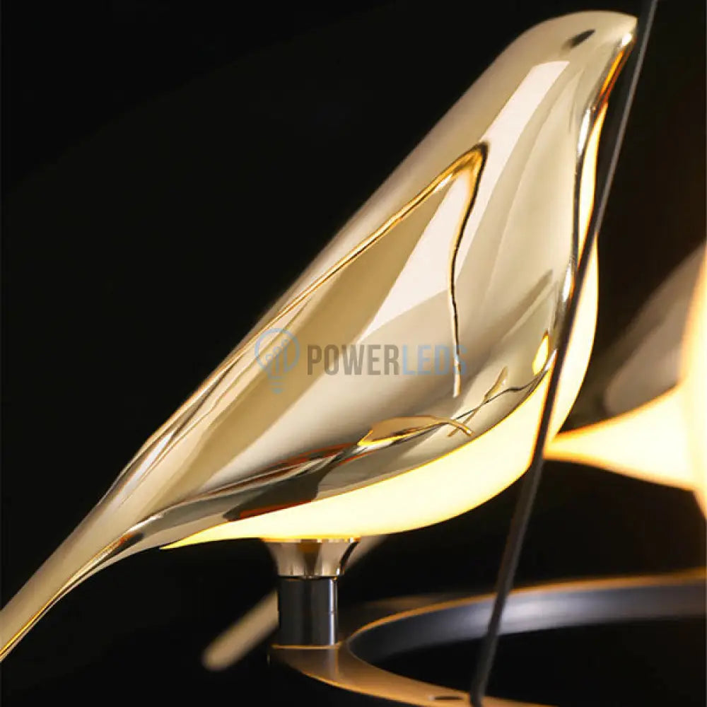 Lustra Led Luxury 6 Golden Swallow Lighting Fixtures