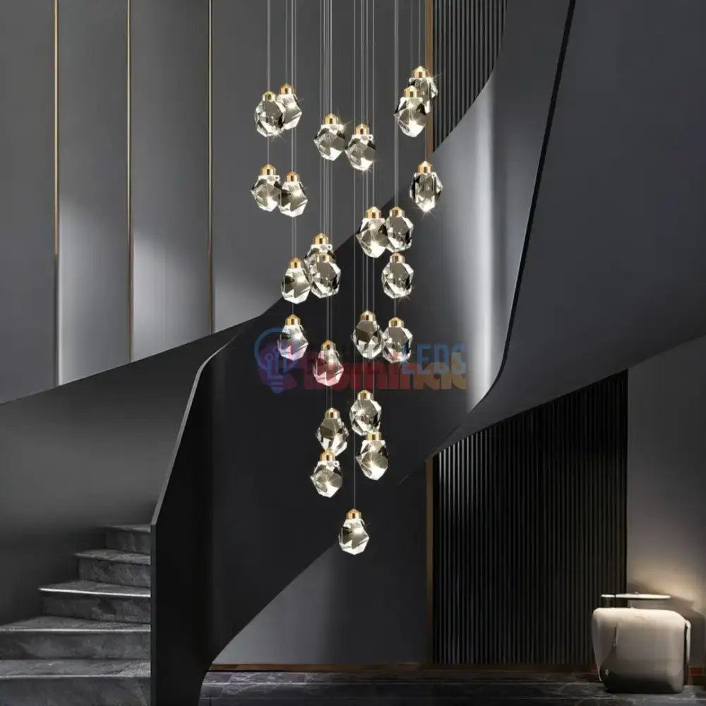 Lustra LED Luxury Crystal Flowing Diamonds powerleds.ro