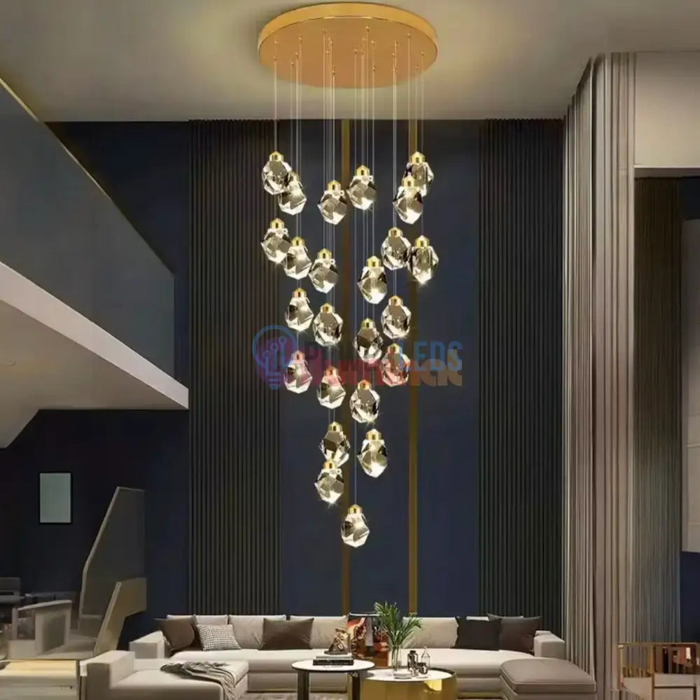 Lustra LED Luxury Crystal Flowing Diamonds powerleds.ro