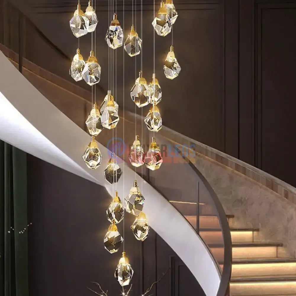 Lustra LED Luxury Crystal Flowing Diamonds powerleds.ro