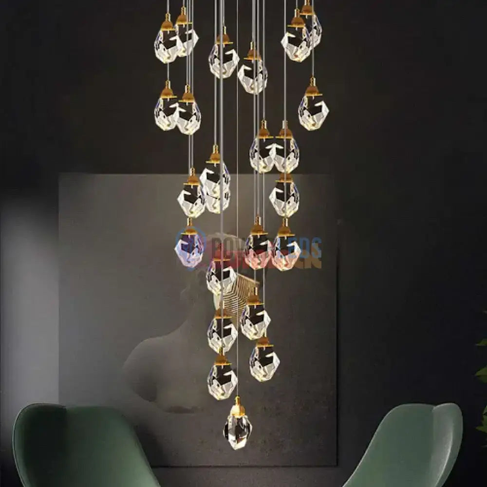 Lustra LED Luxury Crystal Flowing Diamonds powerleds.ro