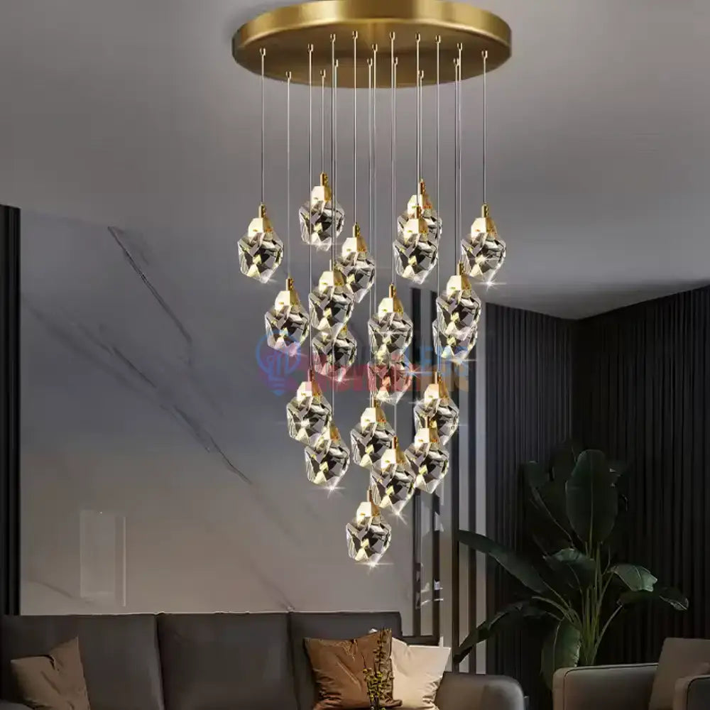 Lustra LED Luxury Crystal Flowing Diamonds powerleds.ro
