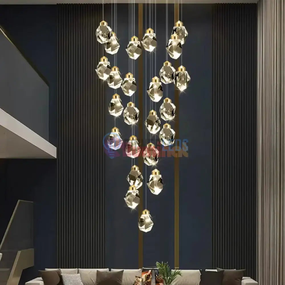 Lustra LED Luxury Crystal Flowing Diamonds powerleds.ro