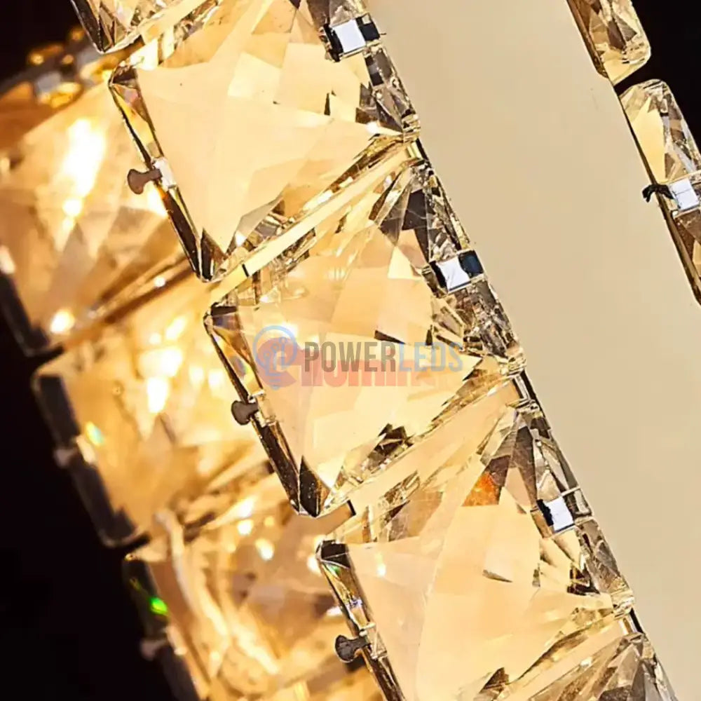 Lustra LED Luxury Crystal Golden Vianore powerleds.ro