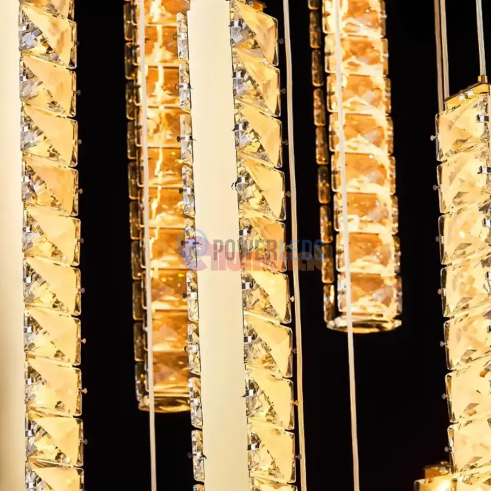 Lustra LED Luxury Crystal Golden Vianore powerleds.ro