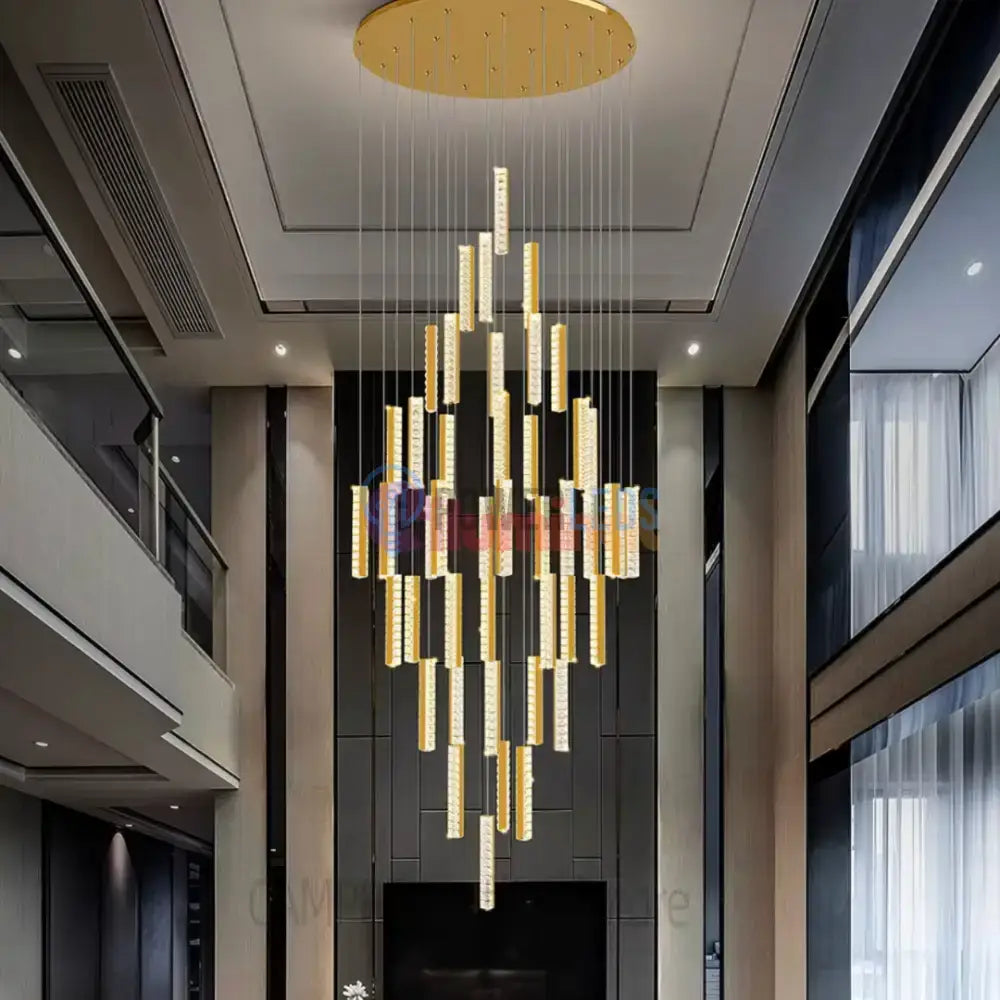 Lustra LED Luxury Crystal Golden Vianore powerleds.ro