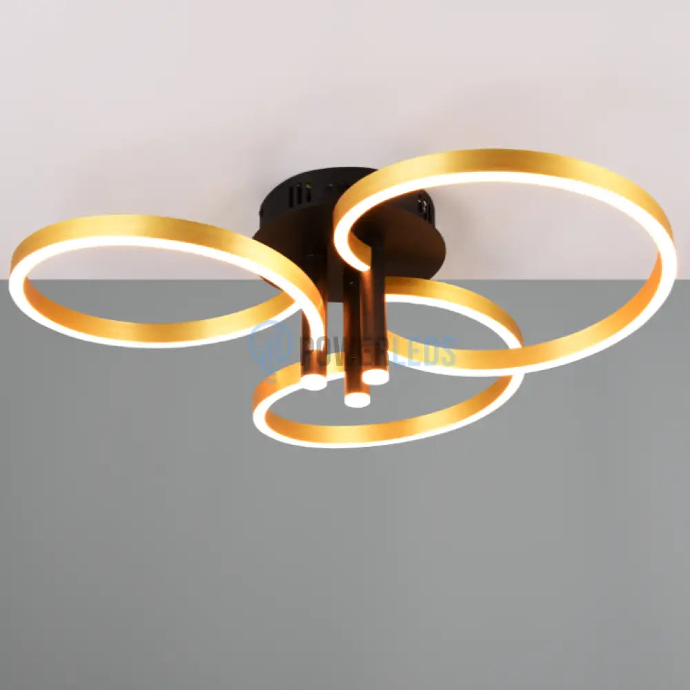 Lustra LED Luxury ShineShift Black+Gold Echivalent 500W powerleds.ro