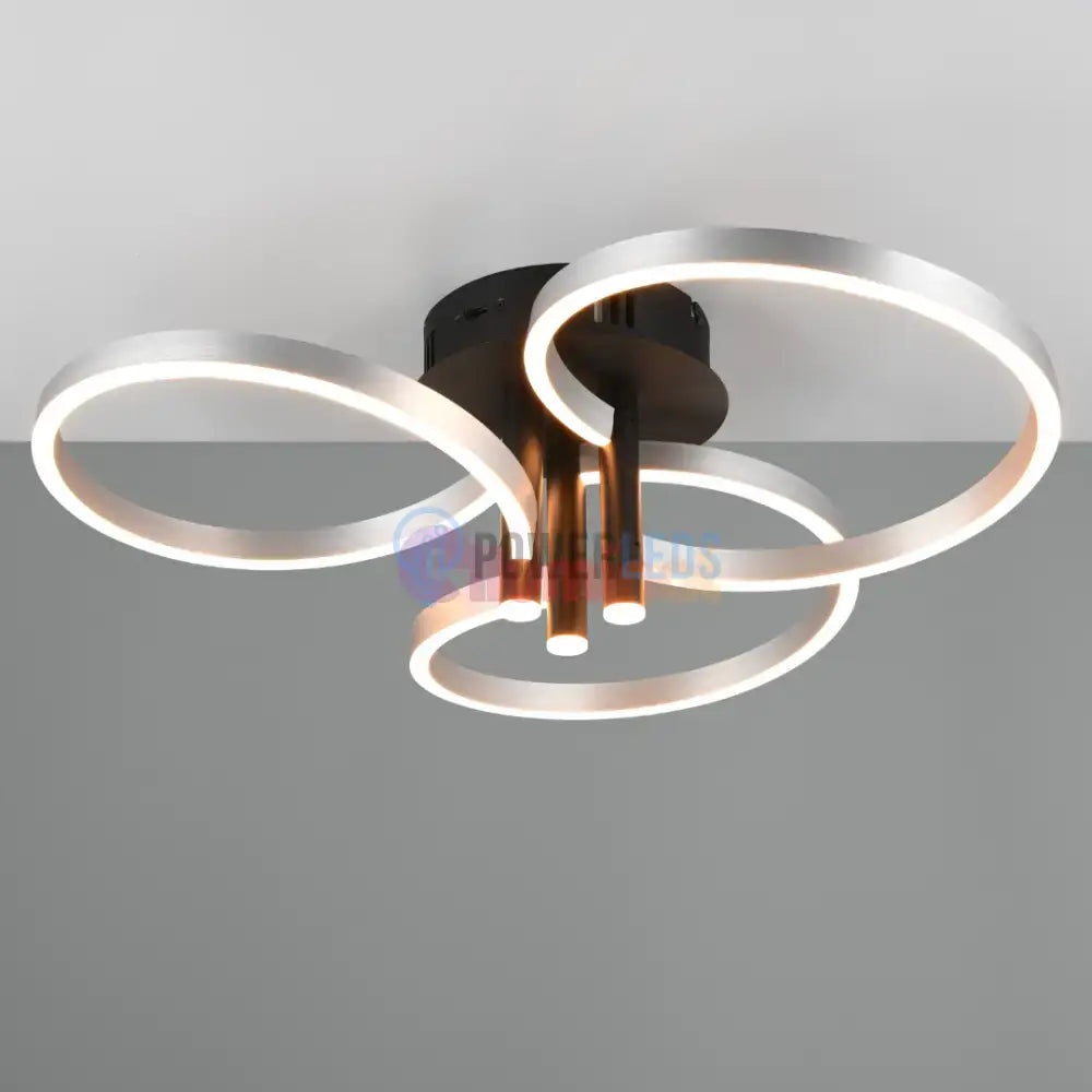 Lustra LED Luxury ShineShift Black+Silver Echivalent 500W powerleds.ro