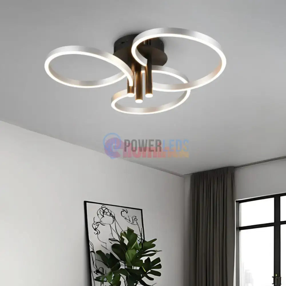 Lustra LED Luxury ShineShift Black+Silver Echivalent 500W powerleds.ro