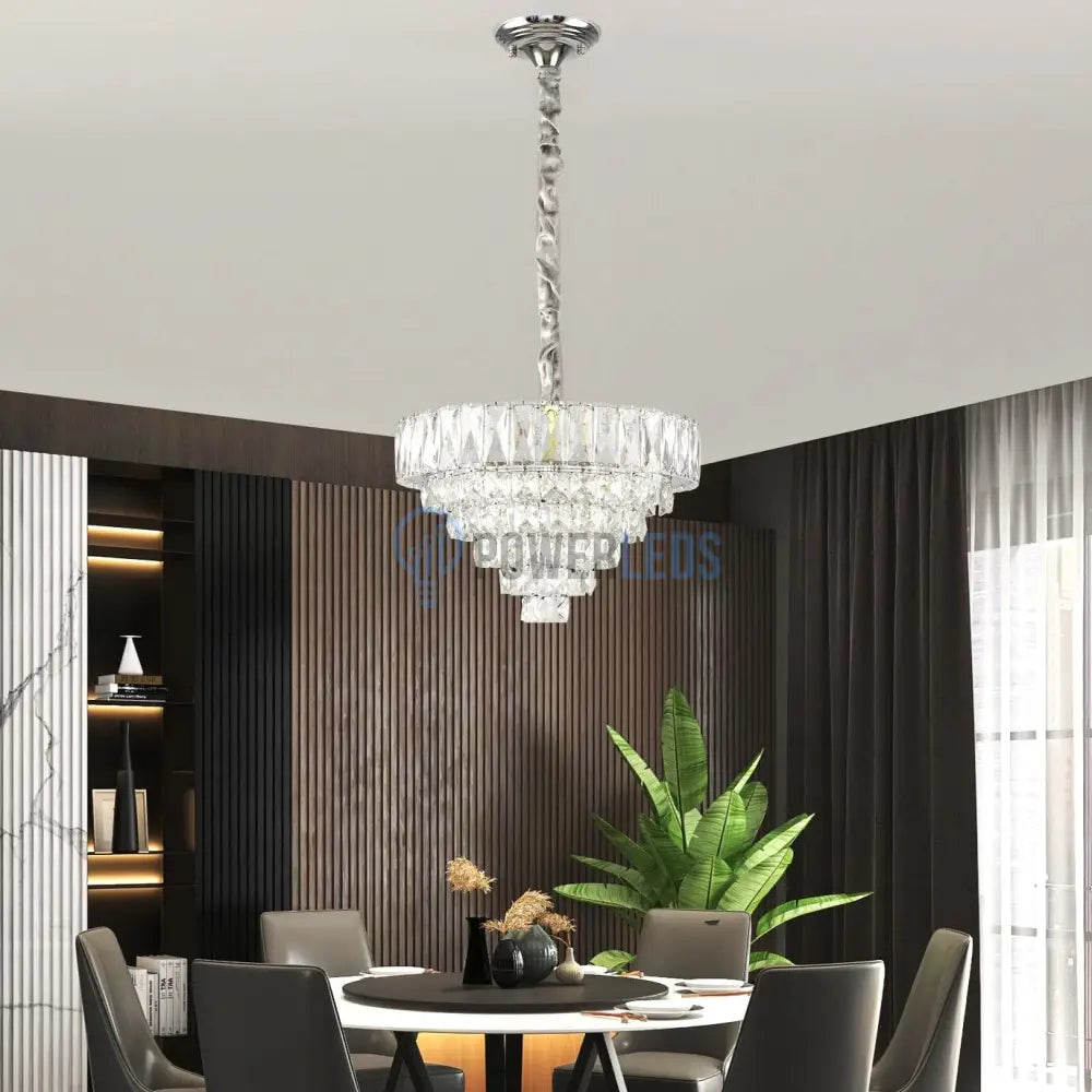 Lustra Led Memphis 40Cm Cristal Echivalent 400W Telecomanda Lighting Fixtures