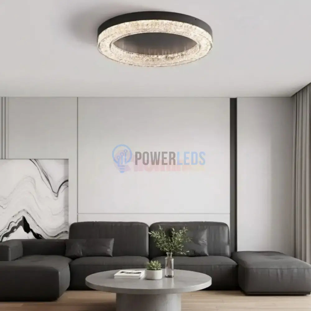 Lustra LED MESA Circle Echivalent 350W Telecomanda NEAGRA / CIRCLE DESIGN Lighting Fixtures