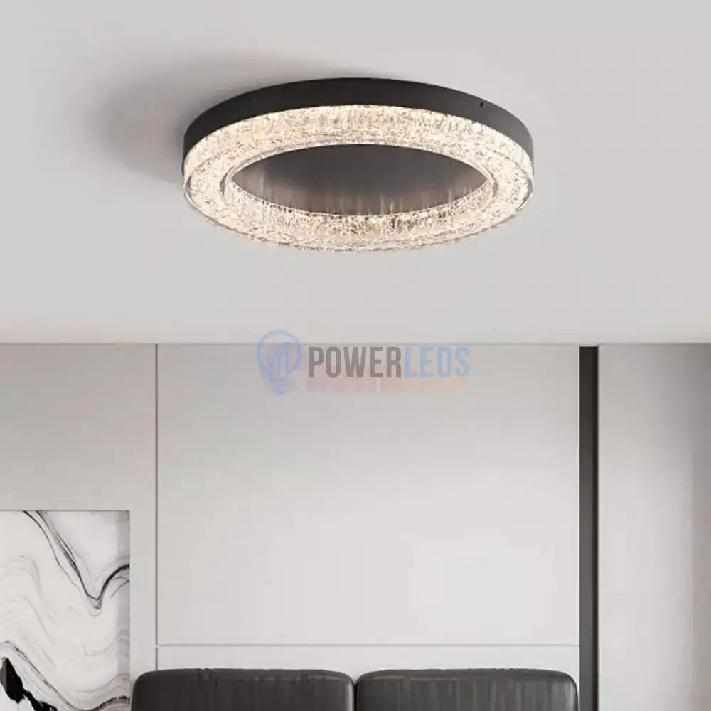 Lustra LED MESA Circle Echivalent 350W Telecomanda NEAGRA / CIRCLE DESIGN Lighting Fixtures