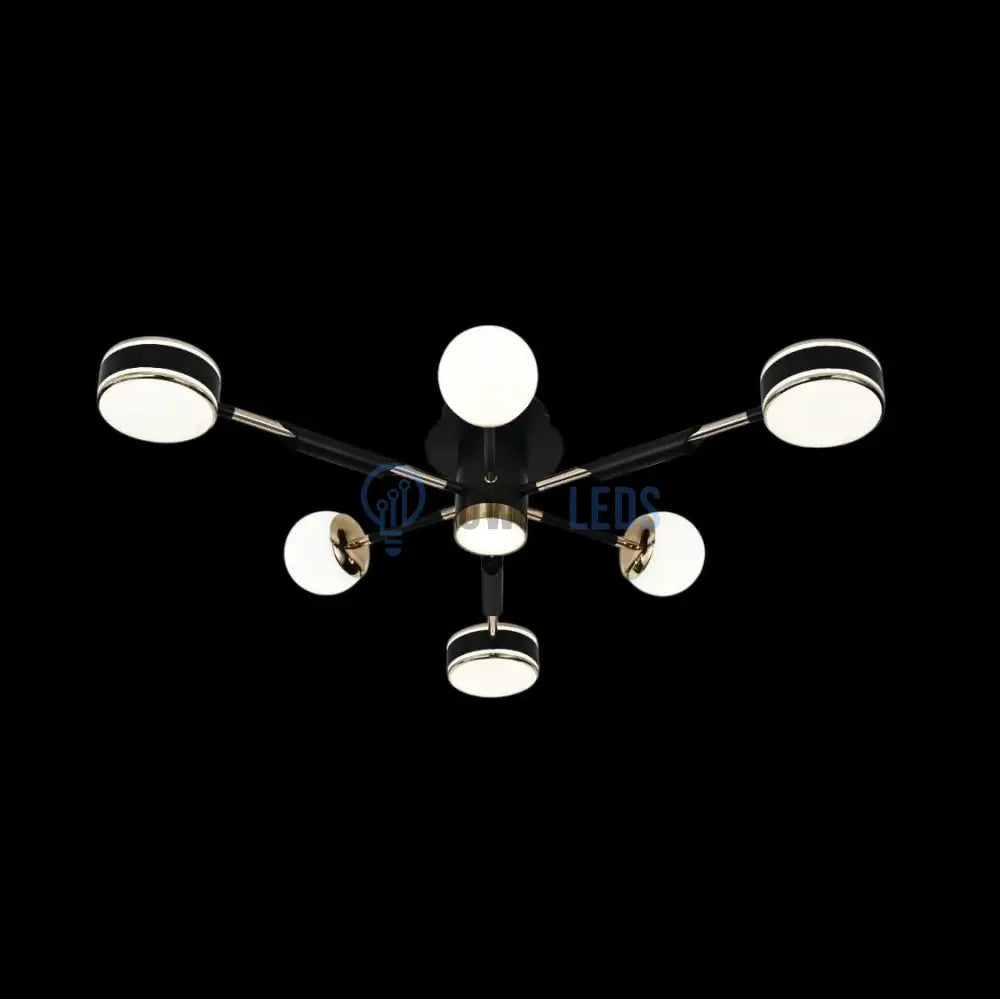 Lustra LED Mini Fenora Black Echivalent 300W Telecomanda powerleds.ro