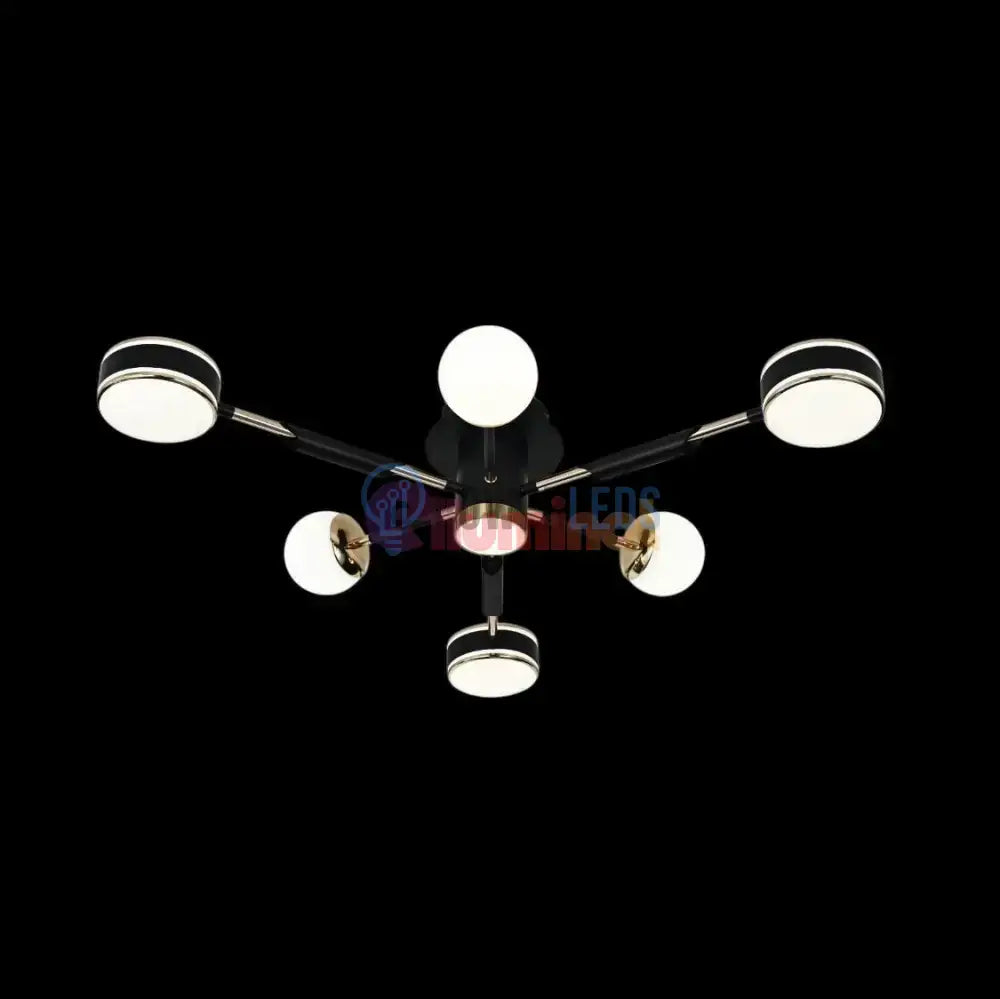 Lustra LED Mini Fenora Black Echivalent 300W Telecomanda powerleds.ro