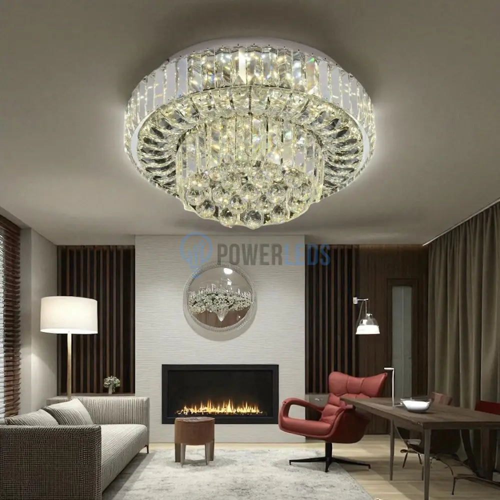 Lustra LED Mini Klyra CRISTAL Echivalent 400W Telecomanda powerleds.ro