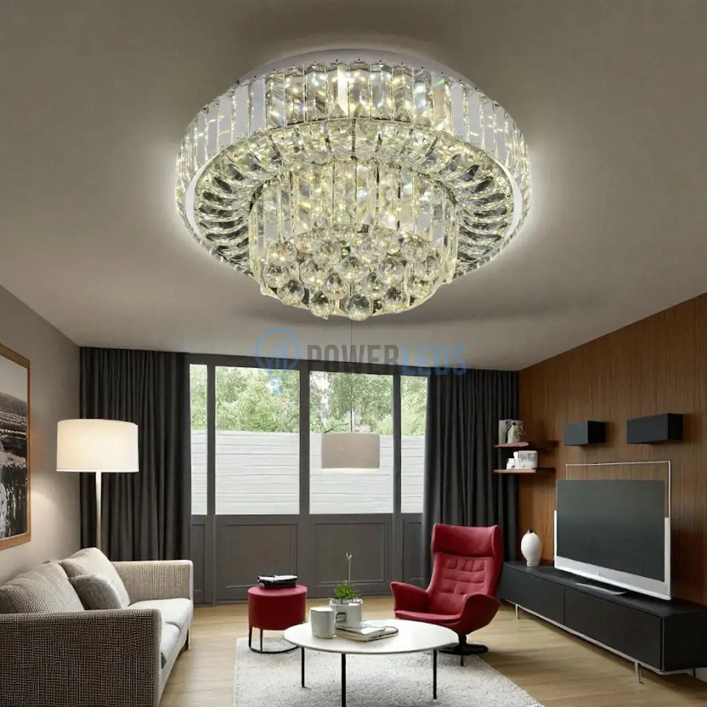 Lustra LED Mini Klyra CRISTAL Echivalent 400W Telecomanda powerleds.ro