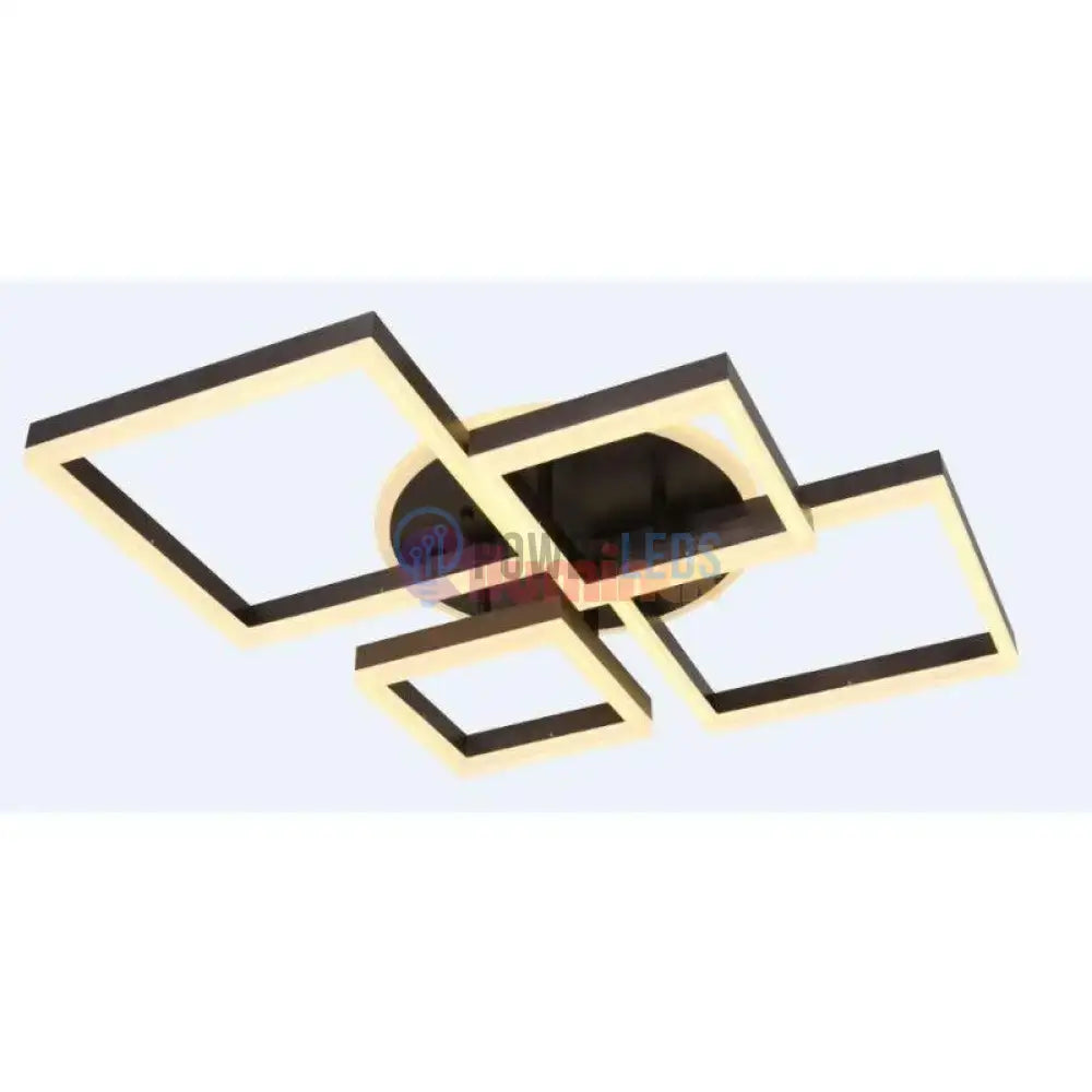 Lustra LED 2+2 SQUARE BLACK Telecomanda 240W 5190-2+2 BK powerleds.ro