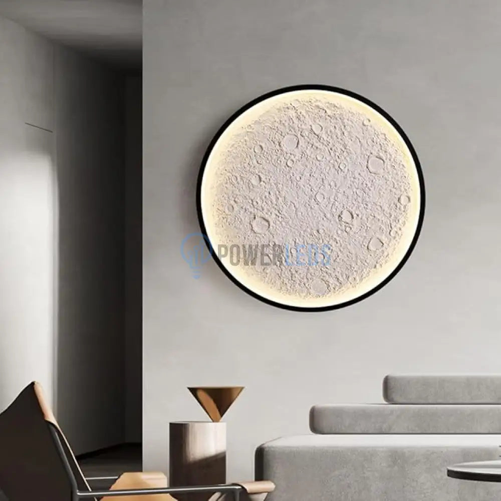 Lustra LED MOON Neagra Echivalent 180W powerleds.ro