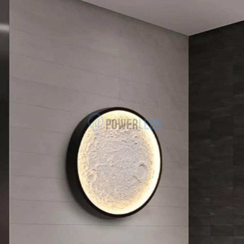 Lustra LED MOON Neagra Echivalent 180W powerleds.ro