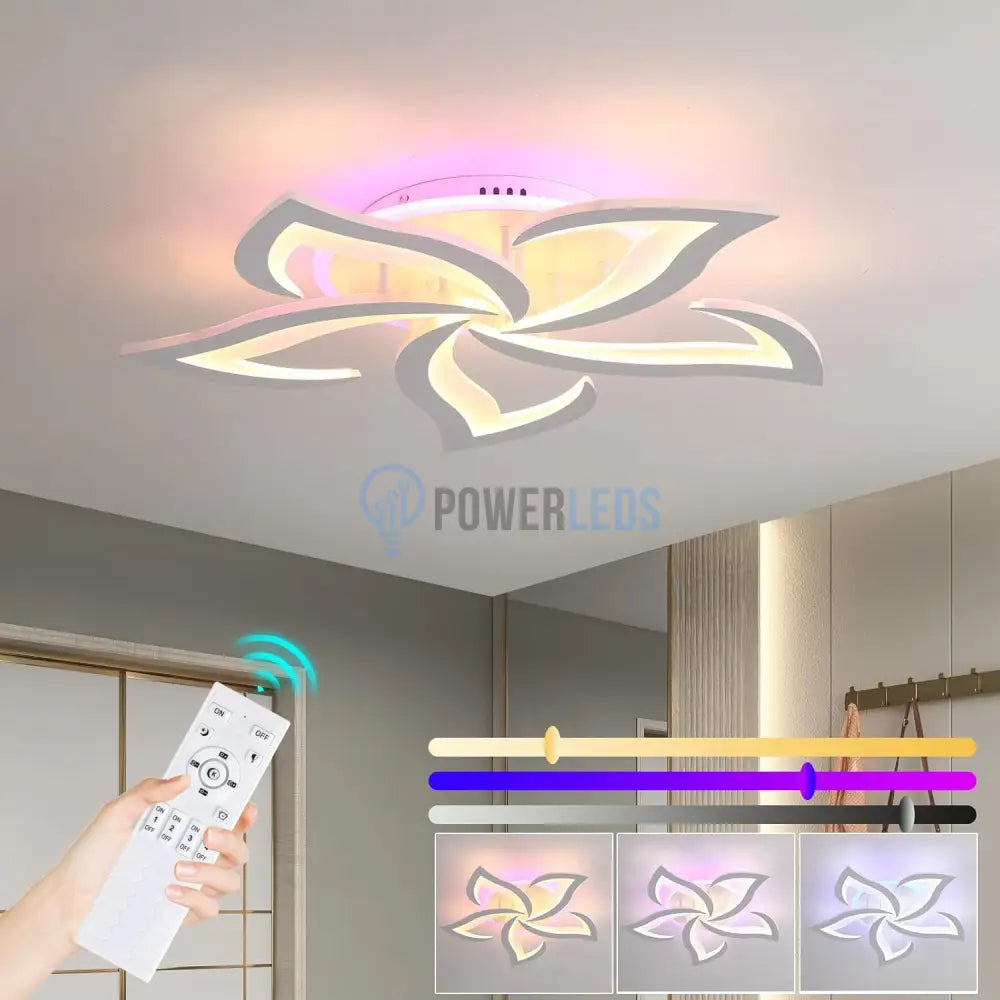 Lustra Led Narcisse Rgb Echivalent 600W Telecomanda