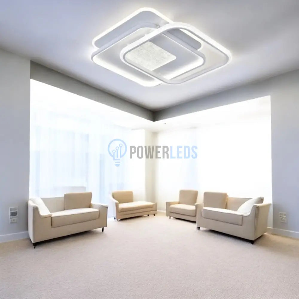 Lustra LED NOLTO Square 3 Functii Echivalent 900W Telecomanda ALBA / SQUARE DESIGN / 50CM Lighting Fixtures
