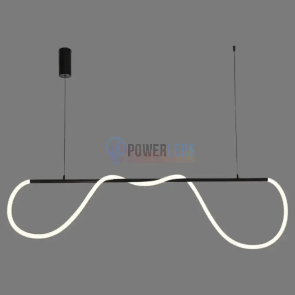 Lustra LED Suspendata GROVA Black Echivalent 300W Telecomanda NEAGRA / SUSPENDATE Lighting Fixtures