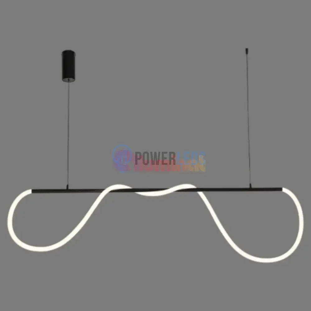 Lustra LED Suspendata GROVA Black Echivalent 300W Telecomanda NEAGRA / SUSPENDATE Lighting Fixtures