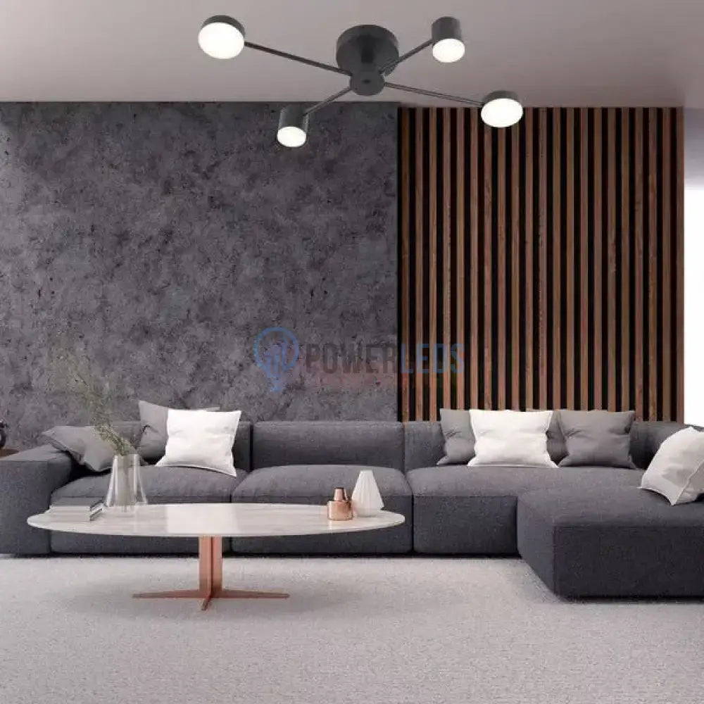 Lustra LED Nordic Style Mini WEB Black Echivalent 200W Telecomanda led ceiling light