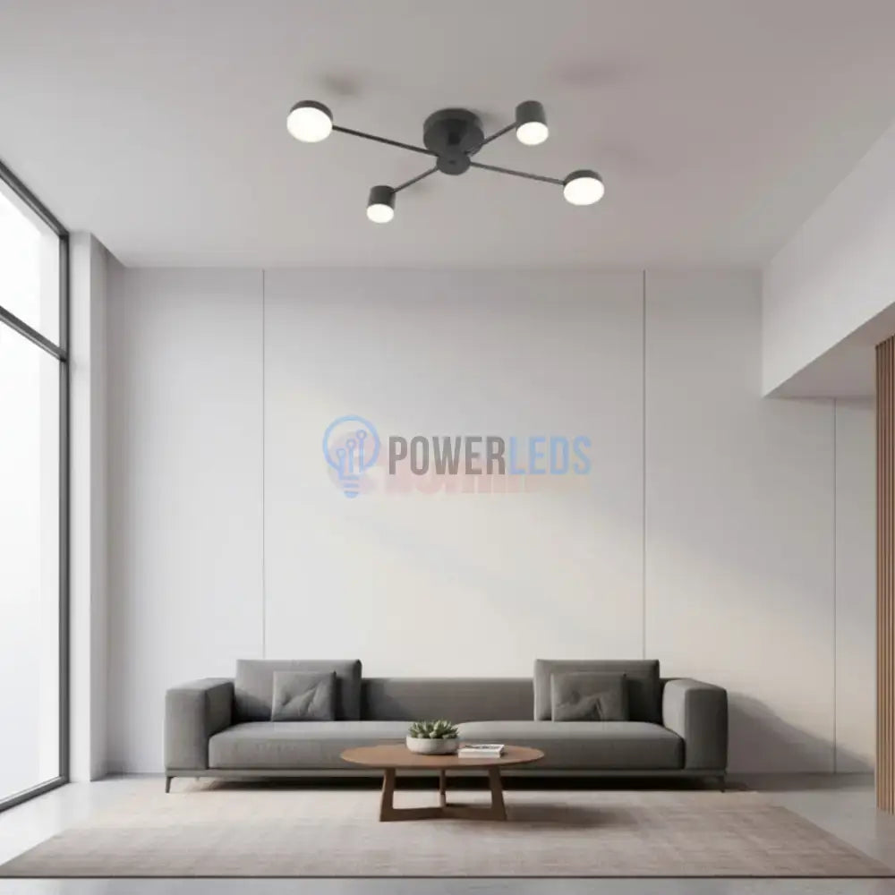 Lustra LED Nordic Style Mini WEB Black Echivalent 200W Telecomanda led ceiling light