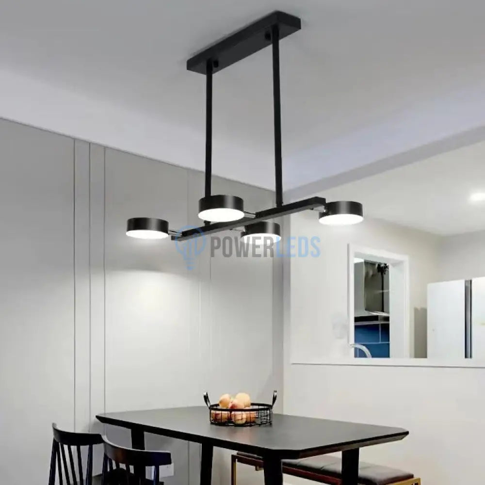 Lustra LED Nordic Style Mini WELA Black Echivalent 300W Telecomanda led ceiling light