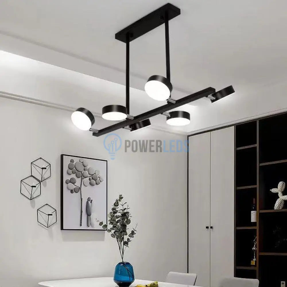 Lustra LED Nordic Style WELA Black Echivalent 500W Telecomanda led ceiling light