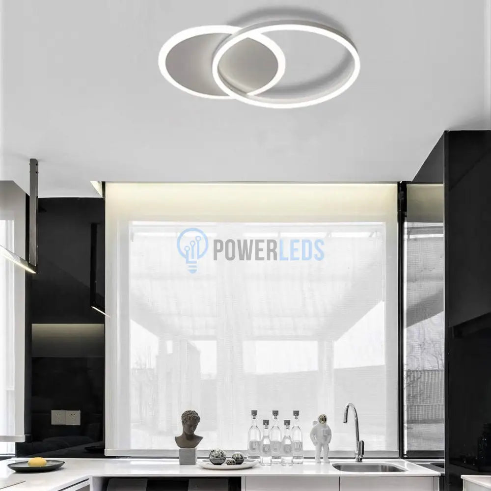 Lustra Led 74W One Circle Design Telecomanda Echivalent 300W Lighting Fixtures