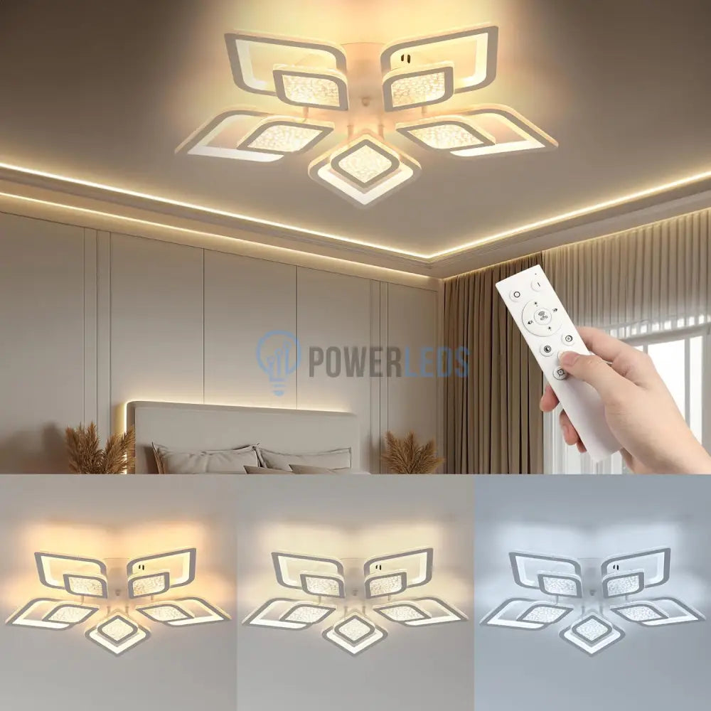 Lustra Led Ortensia Telecomanda Echivalent 800W Lighting Fixtures