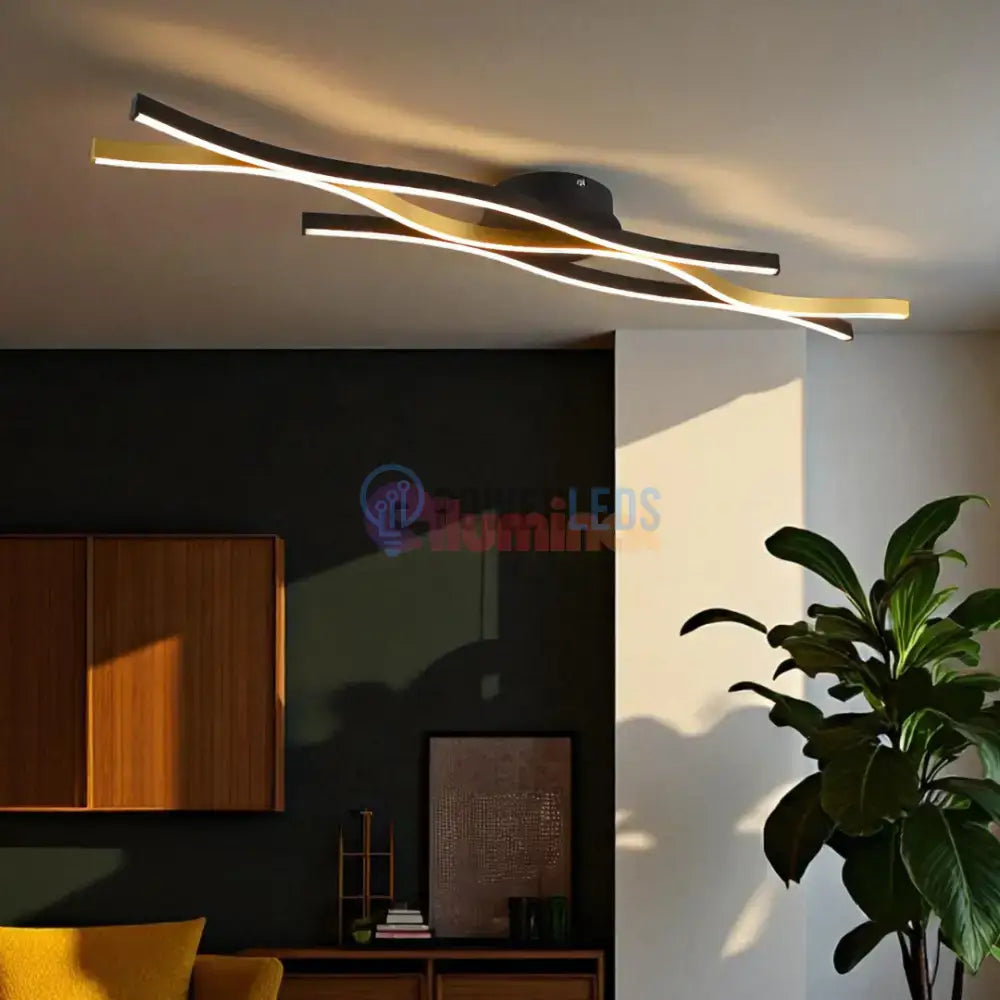 Lustra LED BLAZE Black Gold 35W powerleds.ro