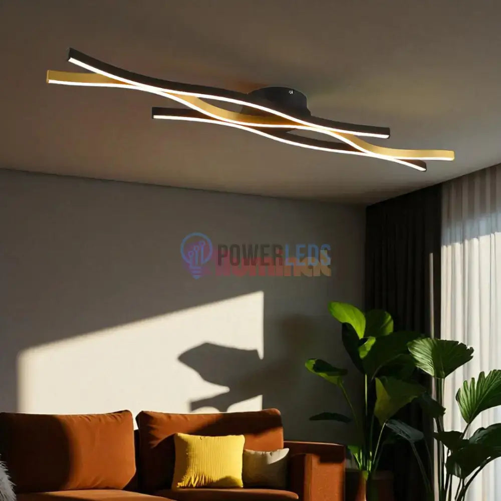 Lustra LED BLAZE Black Gold 35W powerleds.ro