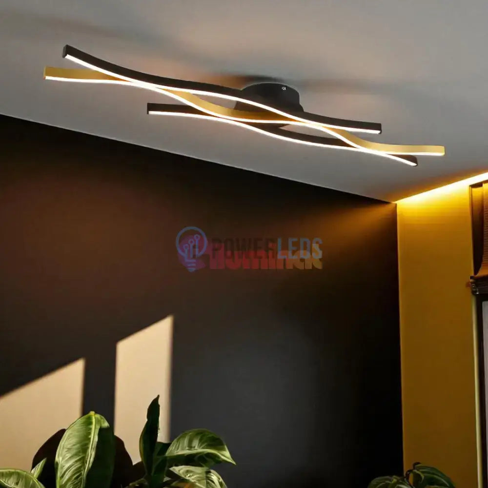 Lustra LED BLAZE Black Gold 35W powerleds.ro